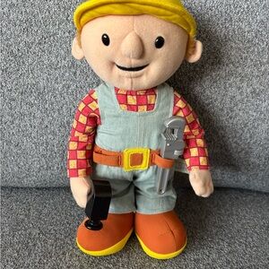 Vintage Bob the Builder 2001 Plush Talking Doll w/ Wrench Hammer